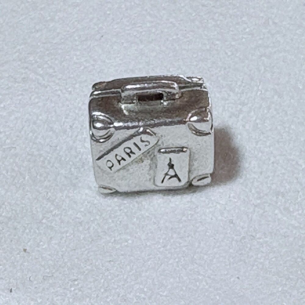 Authentic Pandora Travel Suitcase Charm #790362 Sterling Silver 925 ALE Retired